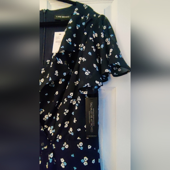 Lane Bryant Flutter-Sleve Ruffle Midi Dress - Picture 4 of 8